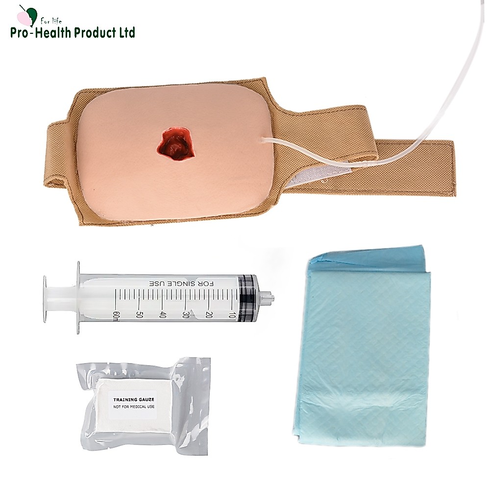 สวมใส่เลือดออกแผลจําลองชุดซิลิโคน Trauma Moulage Hemostasis Trainer สําหรับปฐมพยาบาล EMT TCCC การฝึก