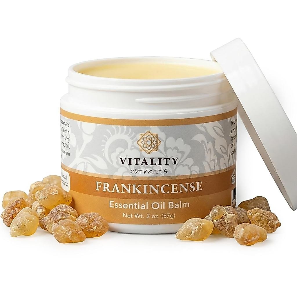 Natural Pure Organic Vitality Extracts บาล์มน้ํามันหอมระเหยกํายาน (2oz) – Boswellia Serrata, Beeswax
