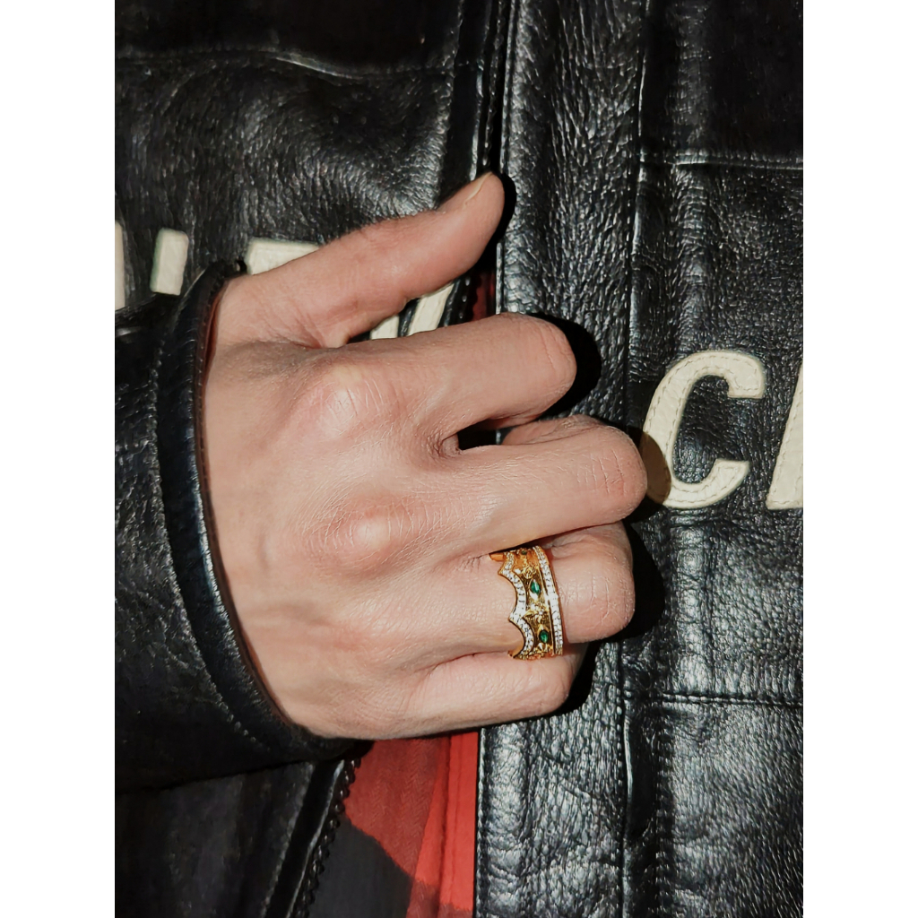 มาใหม่ล่าสุด Almighty Almighty AML เงิน绿宝石皇冠คู่อินเทรนด์กระแสเล็ก休闲鞋计 6b9