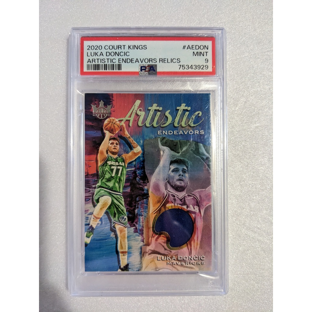 2020-21 Panini Court Kings Luka Doncic /149 Patch Jersey PSA 9