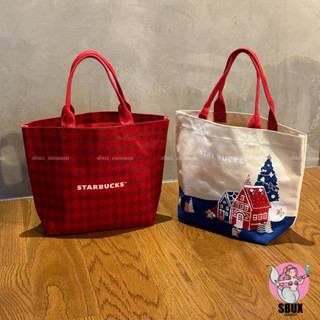 🎄 Starbucks Holiday Gift Bag – กระเป๋าผ้าสตาร์บัคส์ คริสต์มา…