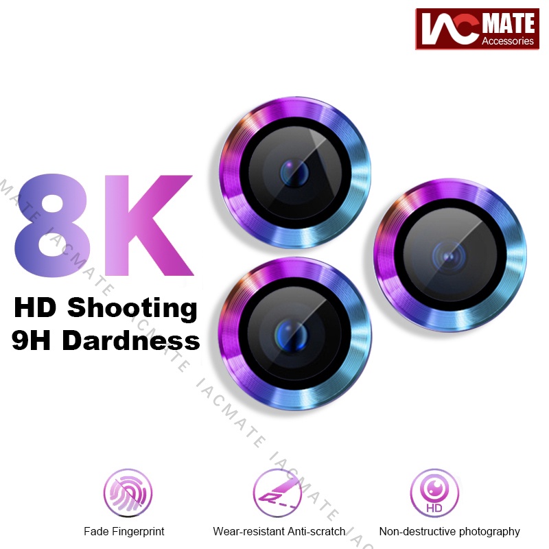 ตัวป้องกันเลนส์กล้องสําหรับ iPhone 16 Pro Max 16 Plus 15 ProMax 15 Plus 14 Pro Max 12 13 Pro Max 11 Anti Scrach Ultra HD กระจกนิรภัย Dazzle โลหะกล้องป้องกันหน้าจอ