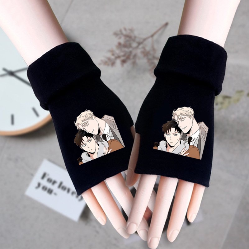 ROSES AND CHAMPAGNE ถุงมือขนสัตว์ ROSES AND Wine manhwa BL บุคลิกภาพจิบิอบอุ่นแฟชั่น