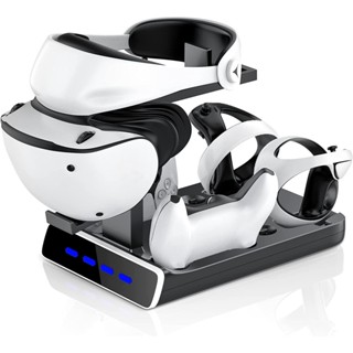 Ninki PSVR2 แท่นชาร์จคอนโทรลเลอร์ พร้อมไฟ LED ขาตั้ง VR PSVR2 ชาร์จได้ สําหรับจอย PS5 Playstation VR2