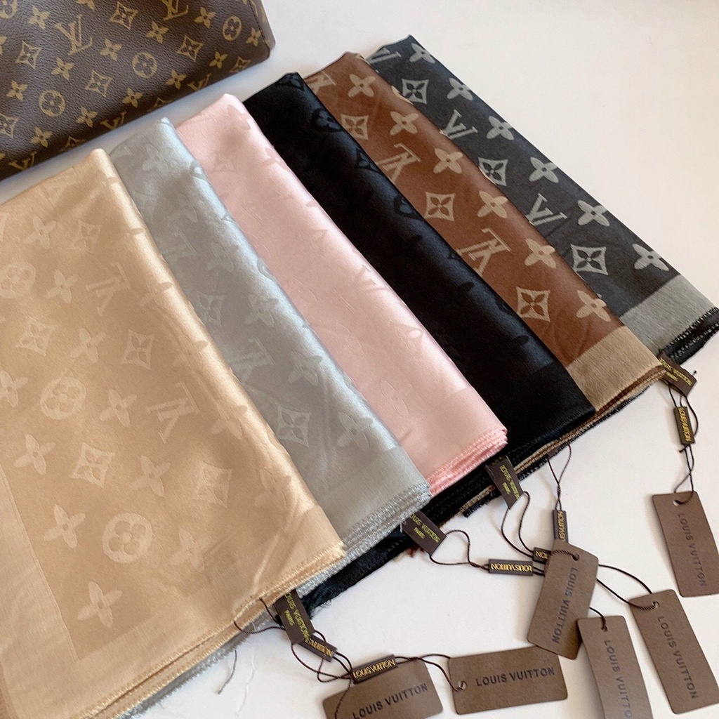 Lv ผ้าพันคอไหมหรูหรา 190x80ซม. MS47