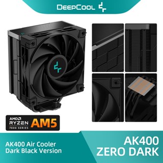 Deepcool AK400 ZERO DARK พัดลมระบายความร้อน CPU 4 ท่อ สีดํา สําหรับ Intel LGA1700 AMD AM5 AM4