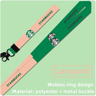 Starbucks สายคล้องโทรศัพท์มือถือ แบบยาว และสั้น ไม่คล้องคอ ใส่บัตร กุญแจ สายคล้องข้อมือ สําหรับผู้ชาย และผู้หญิง