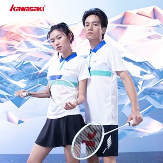 Kawasaki เสื้อยืดลําลอง แขนสั้น ระบายอากาศ แห้งเร็ว เหมาะกับการเล่นกีฬาแบดมินตัน แบดมินตัน แฟชั่นฤดูใบไม้ผลิ สําหรับผู้ชาย และผู้หญิง