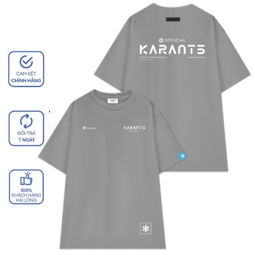 แบรนด์ท้องถิ่น Unisex Karants Premium 100% Cotton Basic Tee Est