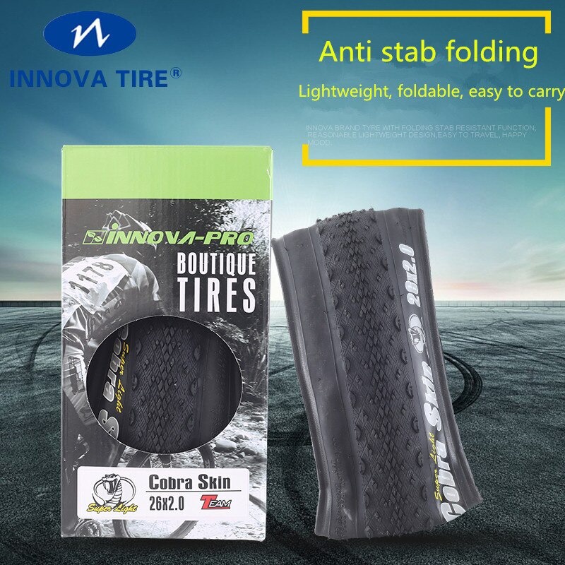 INNOVA-PRO Corba ยางรถจักรยาน 26/27,5/29 x2.0 นิ้ว 60 TPI Snakeskin ยางน้ําหนักเบาเป็นพิเศษ 381g พับ