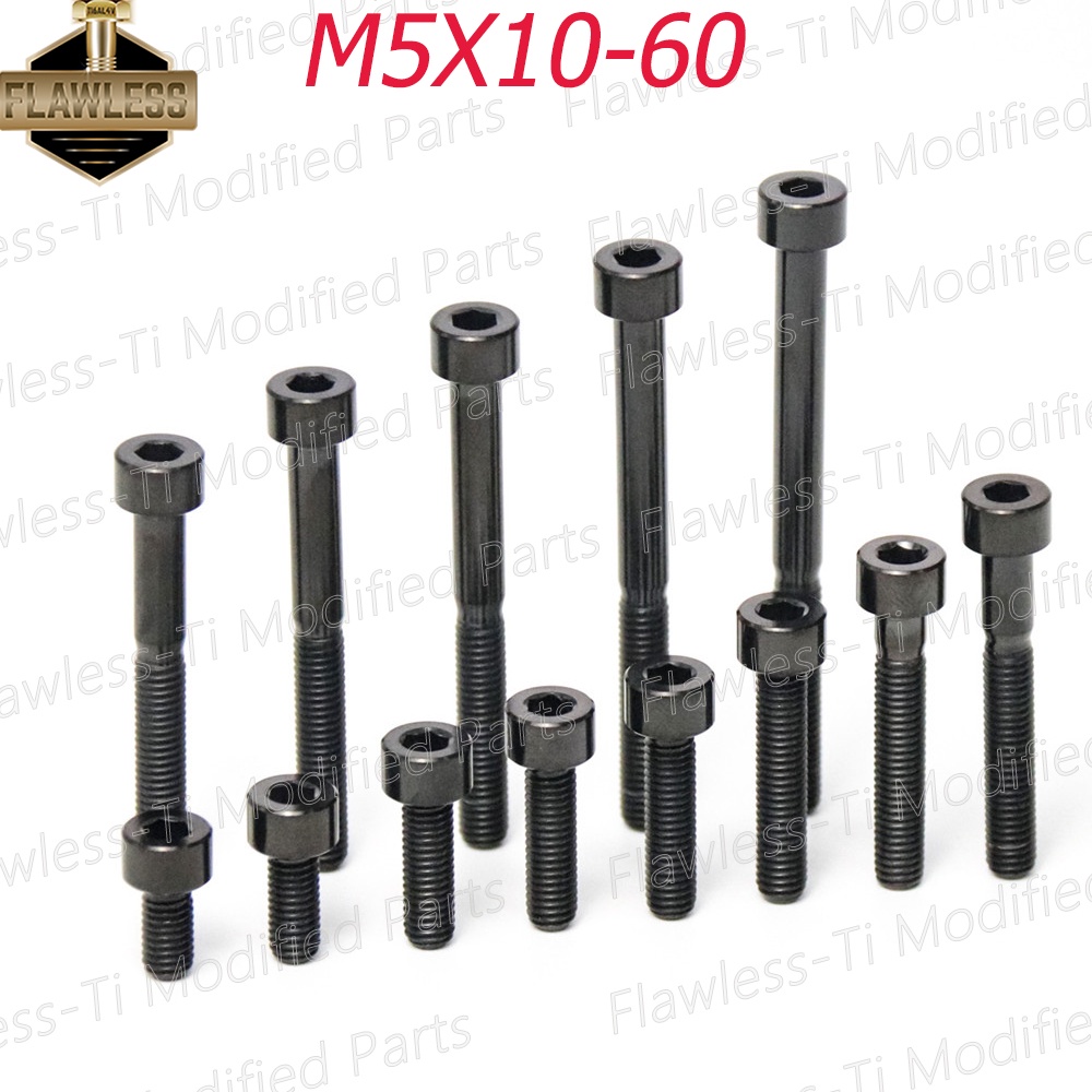 Flawless-ti Gr5 สลักเกลียวถังน้ํามัน เซนเซอร์ ABS ไทเทเนียม M5×10-60 มม.