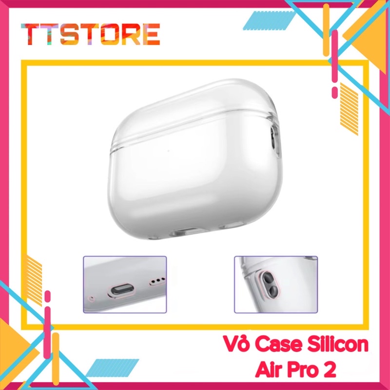 Airpod Pro 2 / Pro 3 เคสซิลิโคนใสสําหรับหูฟัง