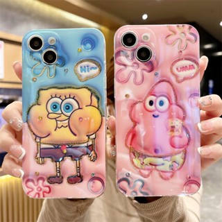 การ์ตูนน่ารัก ฟองน้ำเด็ก เคสไอโฟน 14 Pro Max iPhone 13 Pro Max 12 pro max 11 pro max  7Plus 8Plus XR XS Max x/xs Case เคสโทรศัพท์ใหม่ ซิลิโคนป้องกันการตก ซองโทรศัพท์