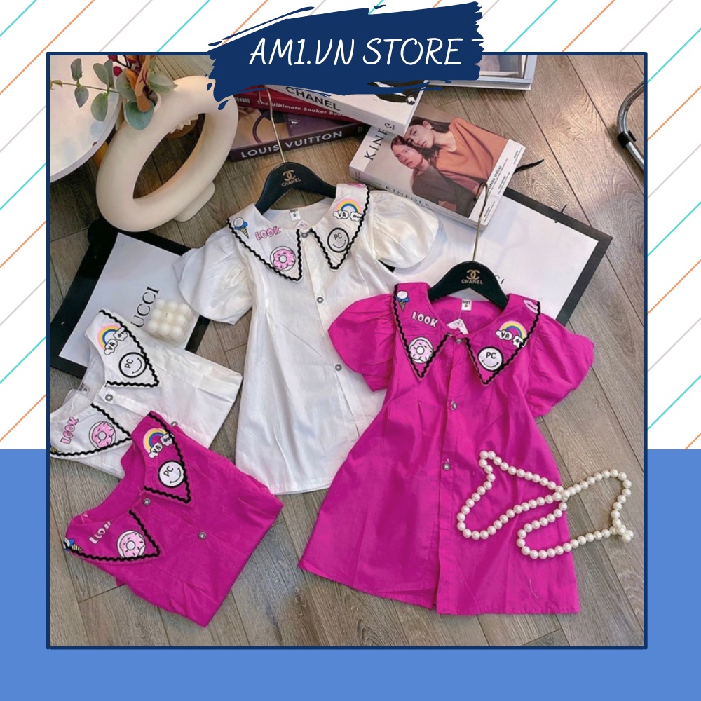 ชุดเดรสเด็กผู้หญิงคอปกแหลมจาก 10กก. ถึง 20กก. AM943 TTR266