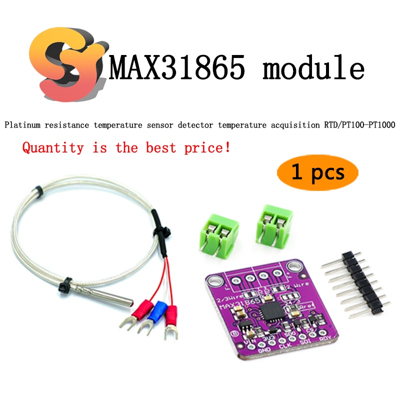 1pcs MAX31865 Platinum Resistance Temperature Sensor อุณหภูมิคอลเลกชัน RTD/PT100-PT1000 เครื่องตรวจจ