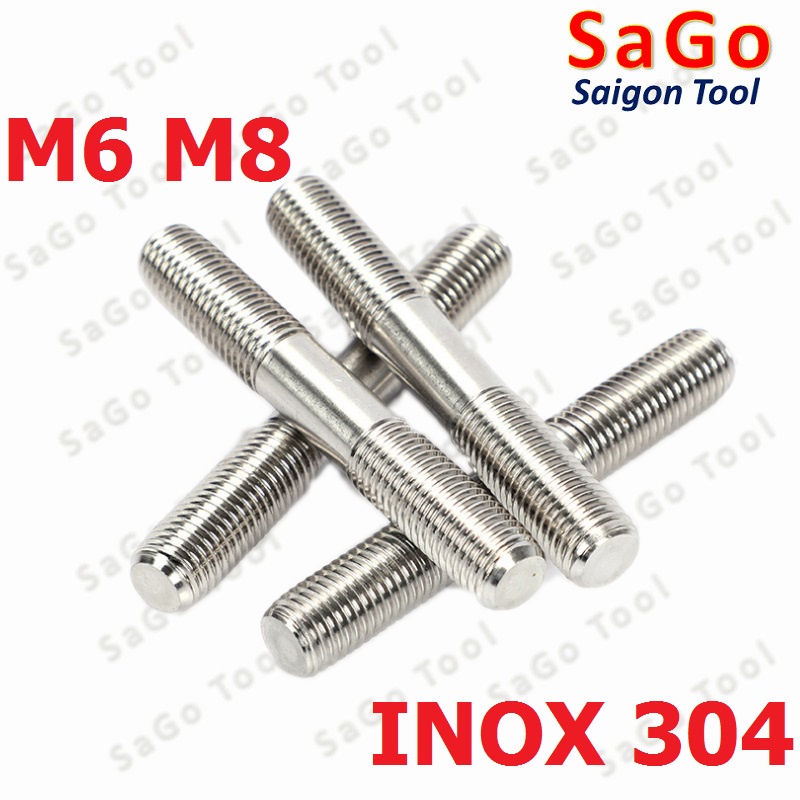 น๊อตเกลียวคู่ Guzong Stainless steel 304 M6 M8 INOX 304