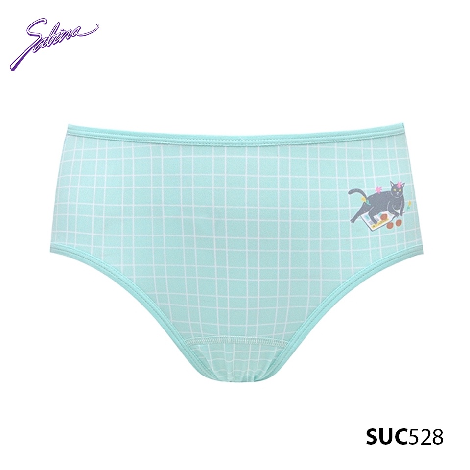 Cool Teen By Sabina SUC528 กางเกงในเอวกลางเอวสูงลายการ์ตูนสีเขียวอ่อน