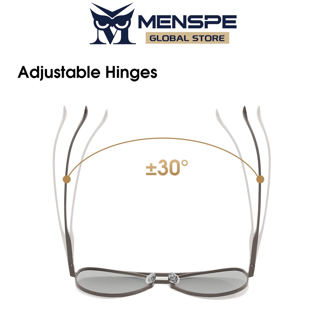 MENSPE  แว่นตากันแดด เลนส์โพลาไรซ์ ป้องกันแสง Uv เปลี่ยนสีอัตโนมัติ เหมาะกับการขับขี่ สําหรับผู้ชาย