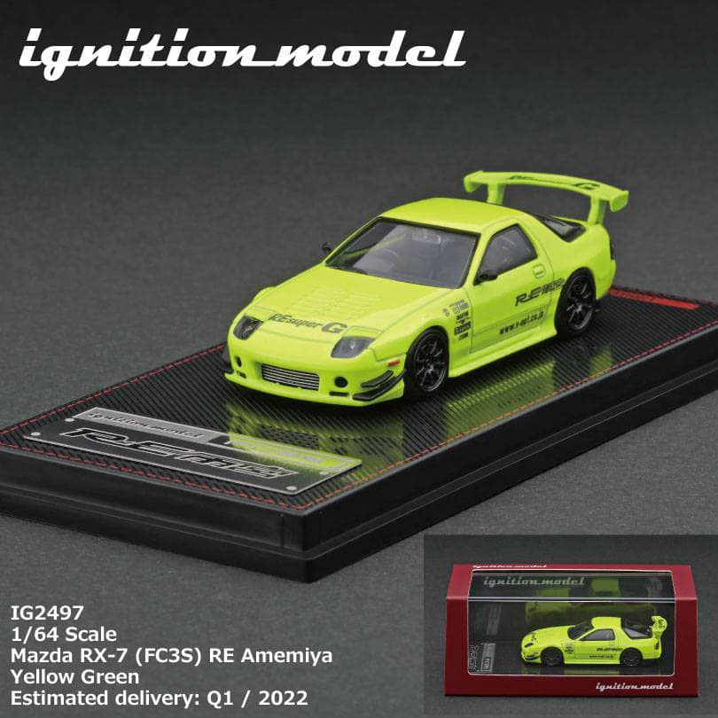 1:64 IGNITION MODEL - Mazda RX-7 (FC3S) RE Amemiya Yellow Green