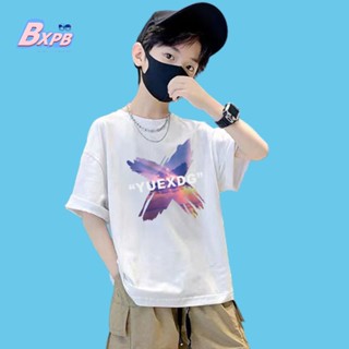 Bxpb เสื้อยืดแขนสั้น ผ้าฝ้าย พิมพ์ลายการ์ตูน คุณภาพสูง แฟชั่นฤดูร้อน สําหรับเด็กผู้ชาย และเด็กผู้หญิง ไซซ์ 110-170