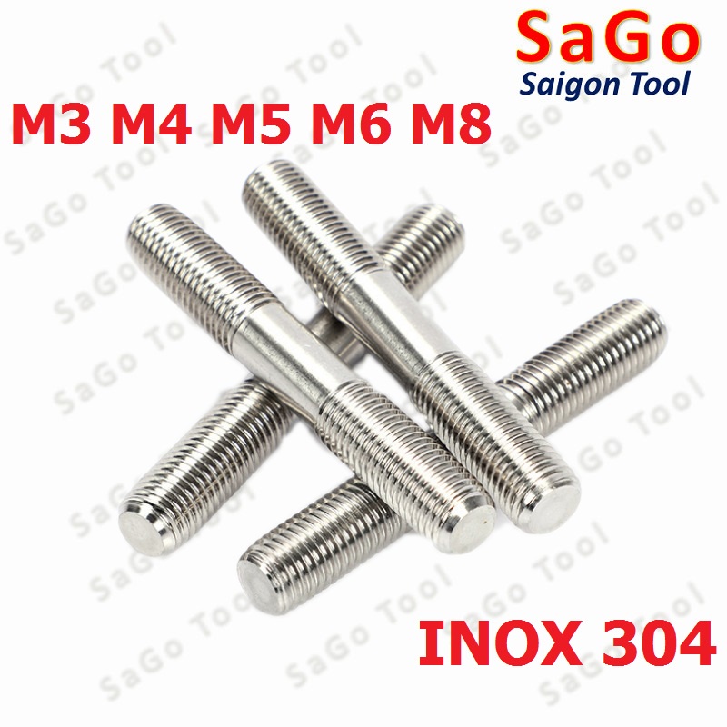 กลอนเกลียวคู่ Guzong สแตนเลส 304 M3 M4 M5 INOX 304