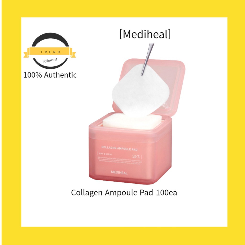 [Mediheal] แผ่นคอลลาเจนแอมพูล 100ea /  Collagen Ampoule Pad 100ea