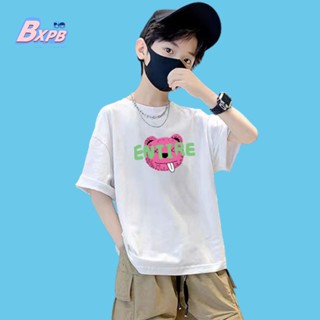 Bxpb เสื้อยืดแขนสั้น ผ้าฝ้าย พิมพ์ลายการ์ตูน คุณภาพสูง แฟชั่นฤดูร้อน สําหรับเด็กผู้ชาย และเด็กผู้หญิง ไซซ์ 110-170