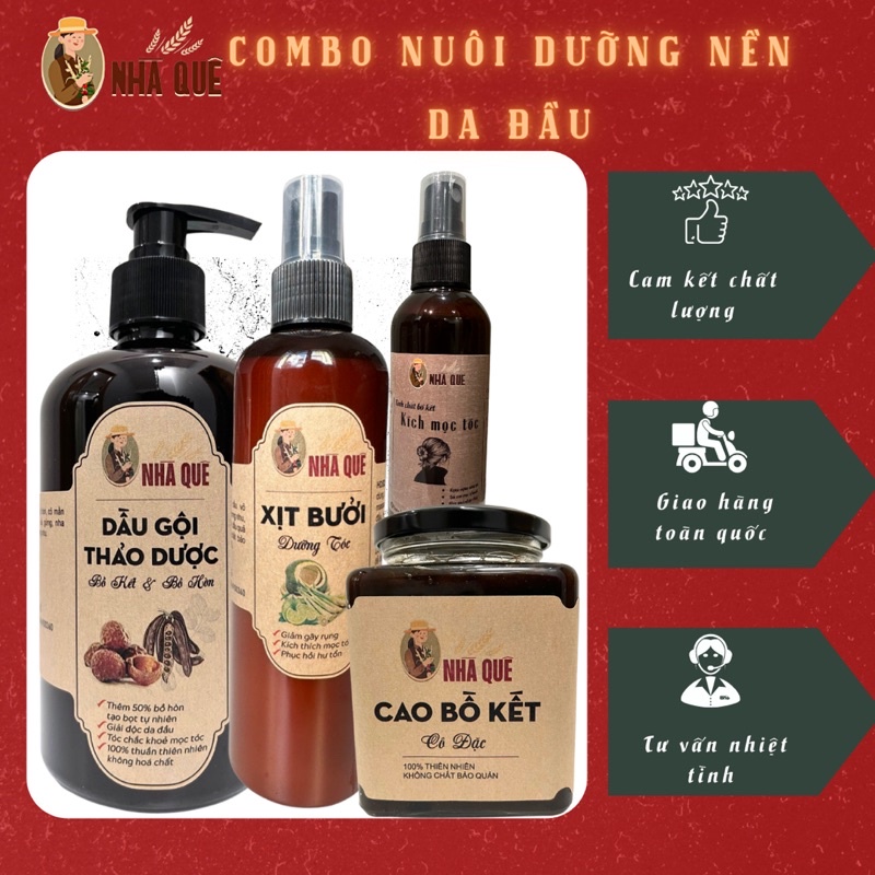 Scalp Nourishing COMBO ( แชมพู Bodhi , Pigeon, Grapefruit Spray , Hair Growth Essence )