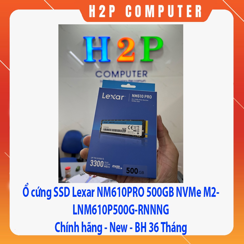 Lexar NM610PRO 500GB NVMe M2 SSD ฮาร์ดไดรฟ์- LNM610P500G-RNNNG - ใหม่ - ของแท้