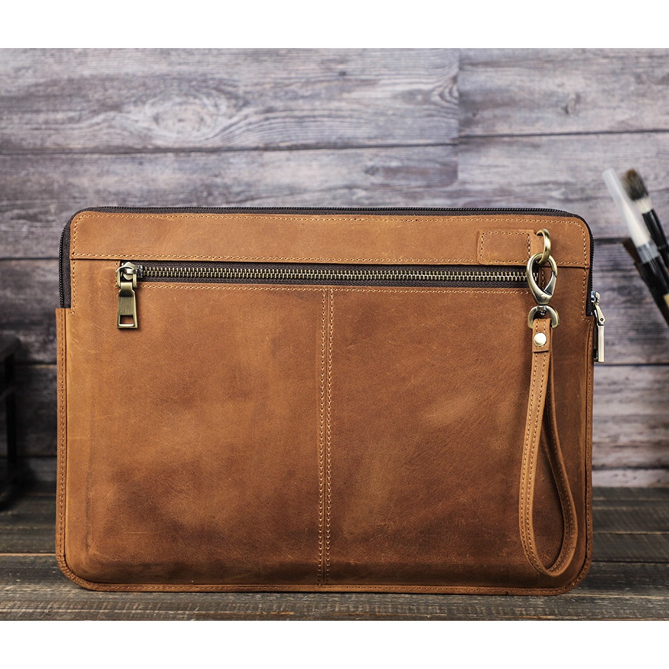 กระเป๋าแล็ปท็อป กระเป๋าเอกสารหนัง สําหรับ MacBook Pro Air 13 14 นิ้ว