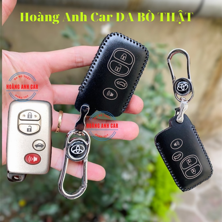 (ภาพจริง) เคสกุญแจหนังสําหรับ Toyota Altis 2.0V, Camry 3.5, Venza, Landcruiser Prado 2010