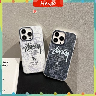 เคสโทรศัพท์มือถือ พลาสติกแข็ง STUSSY ลายโลโก้ แฟชั่น สําหรับ iPhone14 13 12 Mini 11 PRO MAX 6 6s 7 8plus SE2 X XS XR XSMAX #Hg5753