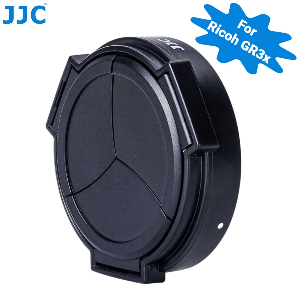 JJC 2-in-1 ฝาครอบเลนส์อัตโนมัติเลนส์ฮูดสำหรับกล้อง Ricoh GR3x HDF ฝาครอบเลนส์เปิดและปิดอัตโนมัติฝาครอบป้องกันเลนส์สำหรับกล้อง Ricoh GR IIIx GR3x HDF