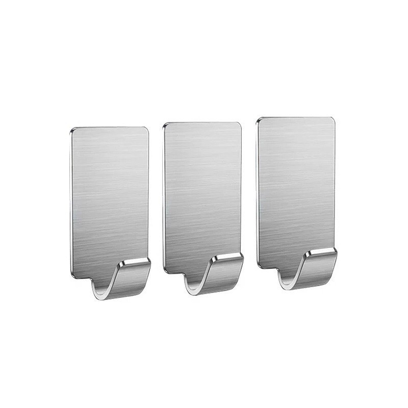 โซลกา ตะขอสแตนเลส 304 อเนกประสงค์สติกเกอร์ติดผนังสติกเกอร์ติดผนังสําหรับแขวนเสื้อผ้าตะขอวัตถุเหนียวส