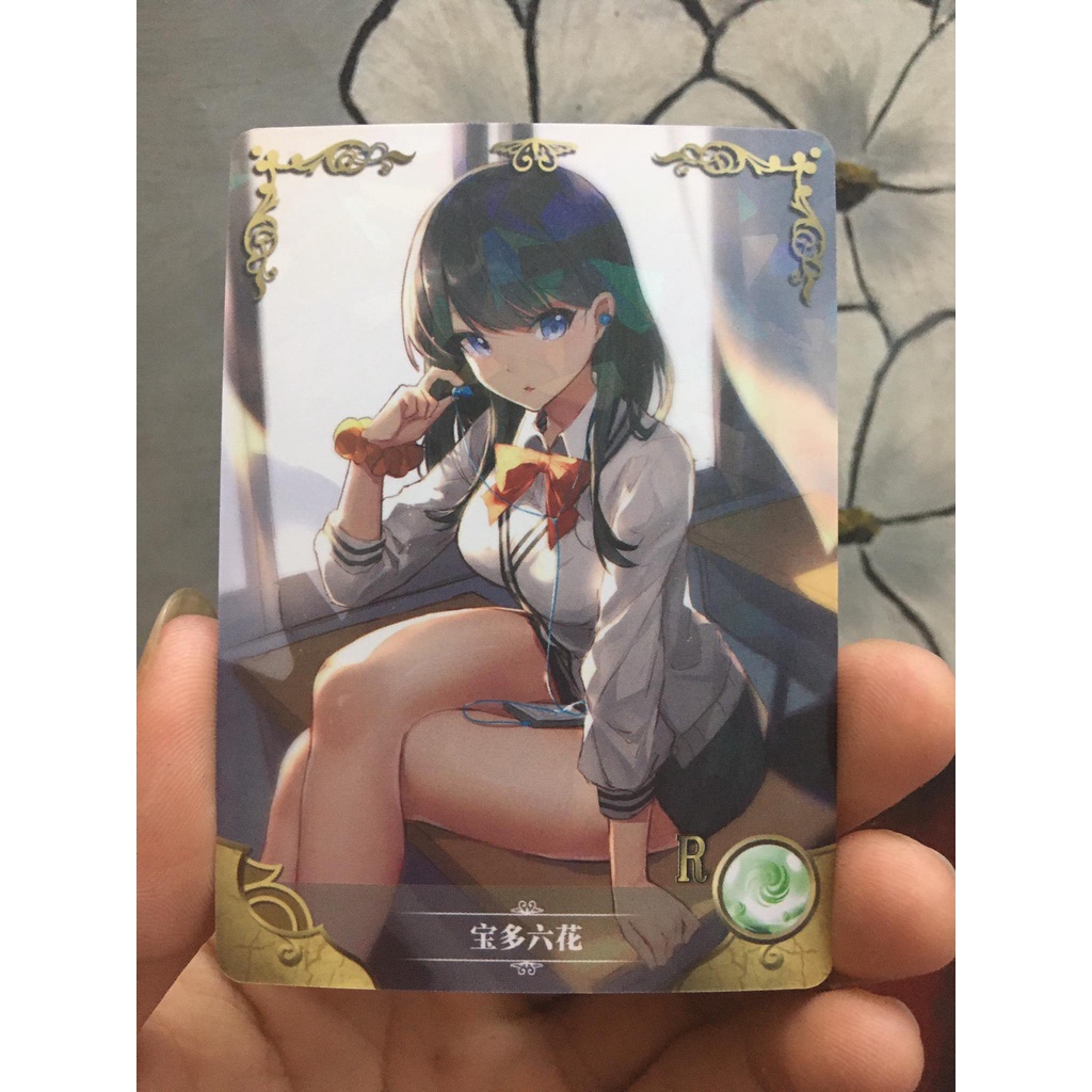 (Rain15) การ์ดตัวอักษร Rikka Takarada มุมโค้งมน