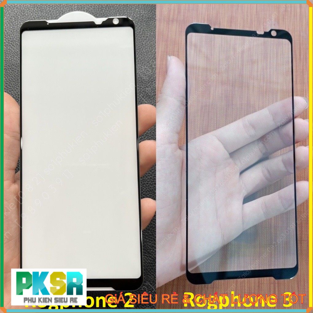 Asus Rog Phone 2 / Rog Phone 3 กระจกนิรภัย (Rogphone 2,3☉ full Screen, กาวทนทานและสวยงามเต ็ มรูปแบบ