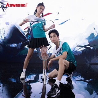 Kawasaki เสื้อยืดลําลอง แขนสั้น ระบายอากาศ แห้งเร็ว เหมาะกับการเล่นกีฬาแบดมินตัน แบดมินตัน แฟชั่นฤดูใบไม้ผลิ สําหรับผู้ชาย และผู้หญิง