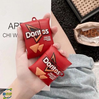 เคสหูฟังบลูทูธไร้สาย ซิลิโคนนิ่ม กันกระแทก ลายการ์ตูน Doritos มันฝรั่งทอด พร้อมแหวนขาตั้ง สําหรับ AirPods 1 2 3 Pro