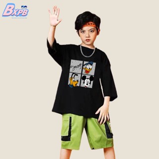 Bxpb- เสื้อยืดคอกลม แขนสั้น ผ้าฝ้าย พิมพ์ลายการ์ตูนอนิเมะ ทรงหลวม คุณภาพสูง สไตล์เกาหลี ไซซ์ 110-170