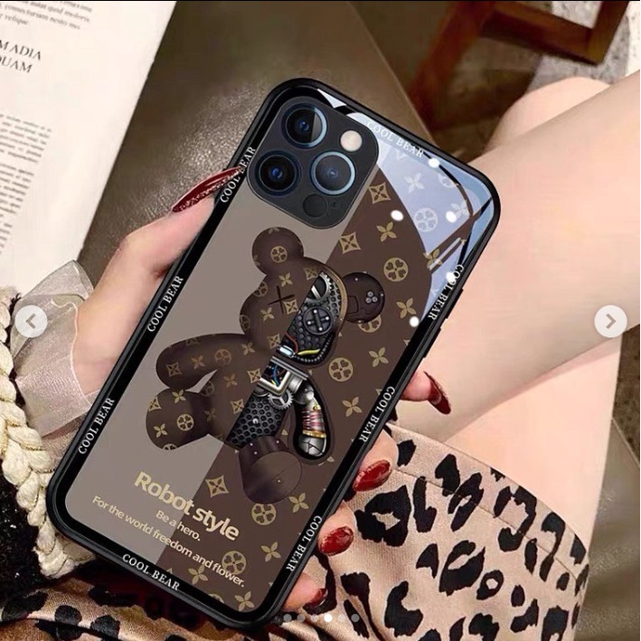 กระจกซุปเปอร์น้ําตาลฟ้า เคส Bear Brick