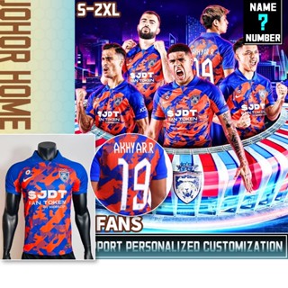 เสื้อกีฬาแขนสั้น ลายทีมชาติฟุตบอล Johor 23-24 ชุดเหย้า S-2XL ชุดเหย้า