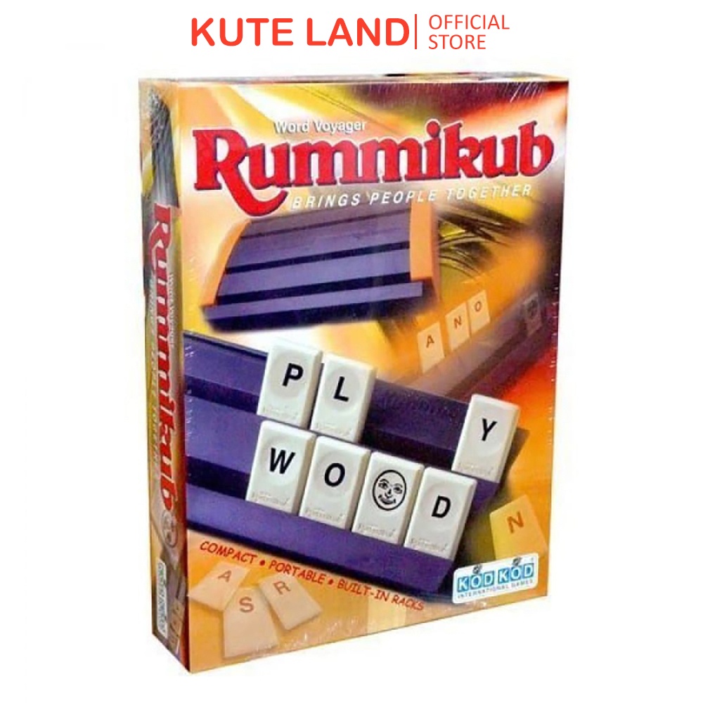 เกมกระดาน Rummikub Israeli Mahjong Reummy Game Set with Plastic Letter Board Digital Game BG128-1