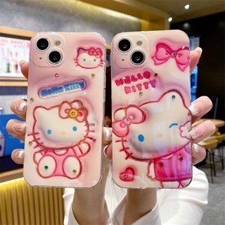 การ์ตูนน่ารัก Hello Kitty เคสไอโฟน 14 Pro Max iPhone 13 Pro Max 12 pro max 11 pro max  7Plus 8Plus XR XS Max x/xs Case เคสโทรศัพท์สำหรับผู้หญิงรุ่นใหม่ ซิลิโคนป้องกันการตก ซองโทรศัพท์