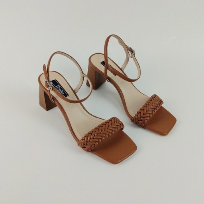 รองเท้าแตะส้นสูง Enako TP13519 - หัวเหลี่ยม ส้นสูง 7cm