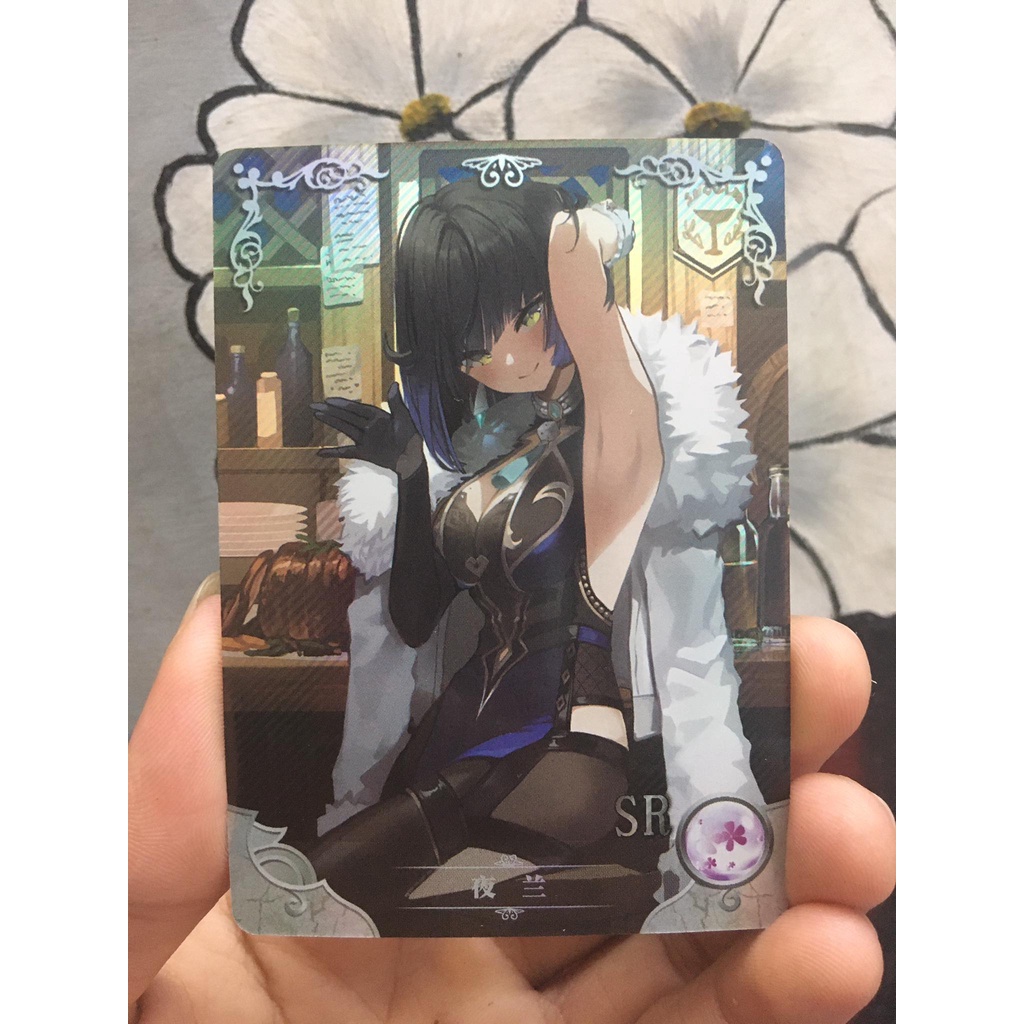 (Rain15) การ์ดตัวอักษร Yelan มุมโค้งมน – Genshin Impact