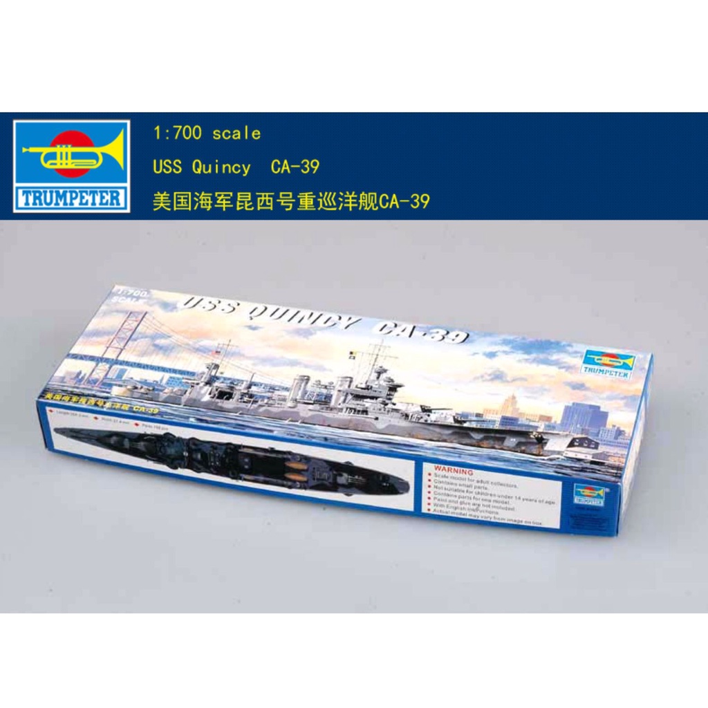 Trumpeter 1/700 05748 USS Quincy CA-39 Trumpeter 1/700 US Navy Quincy Heavy Cruiser CA-39 05748