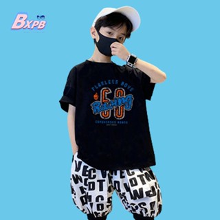 Bxpb เสื้อยืดแขนสั้น ผ้าฝ้าย พิมพ์ลายการ์ตูน คุณภาพสูง แฟชั่นฤดูร้อน สําหรับเด็กผู้ชาย และเด็กผู้หญิง ไซซ์ 110-170