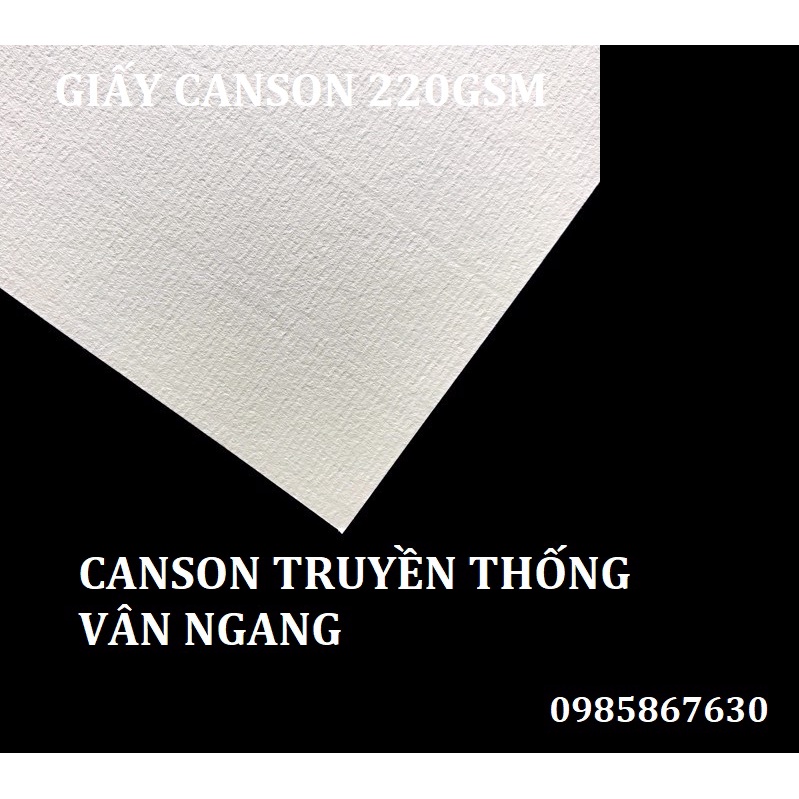 [จัดส่งด่วน] กระดาษ A2, A1 Canson Han 10 แผ่น หนา Canson 220gsm ดั้งเดิม + ภาชนะกระดาษ