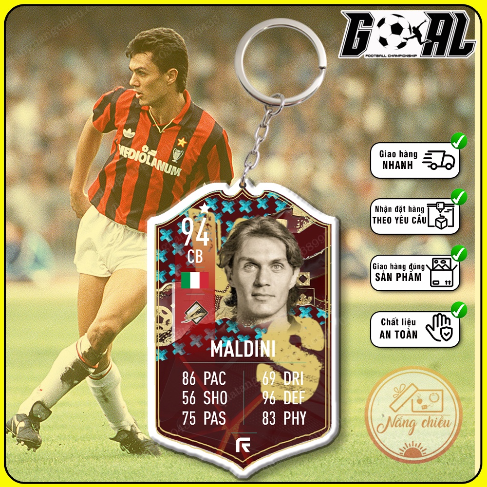 อุปกรณ์เสริมกระเป๋าเป้ พวงกุญแจเกมมิ่ง - พวงกุญแจเครื่องเล่น Paolo Caesle Maldini - ผู้เล่นสุดฮิต[13