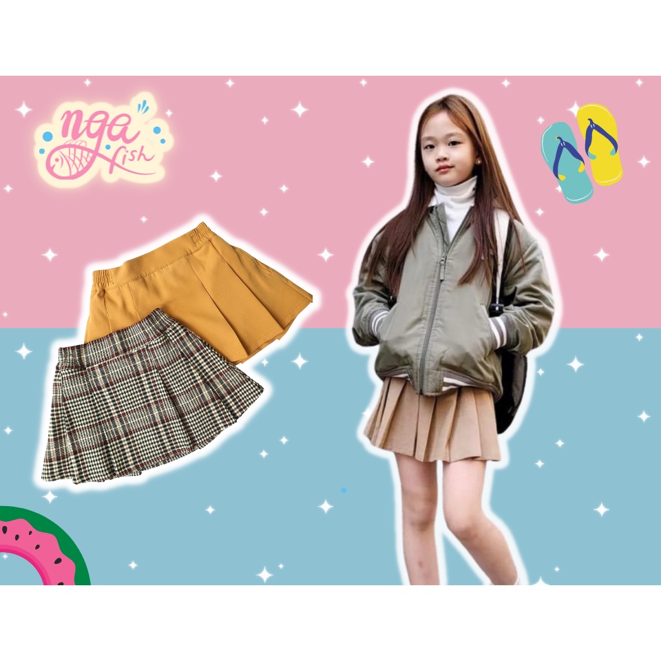 กระโปรงจีบสาว Beemon 2 สี ปลารัสเซีย C1X2B8 + C1V2L5